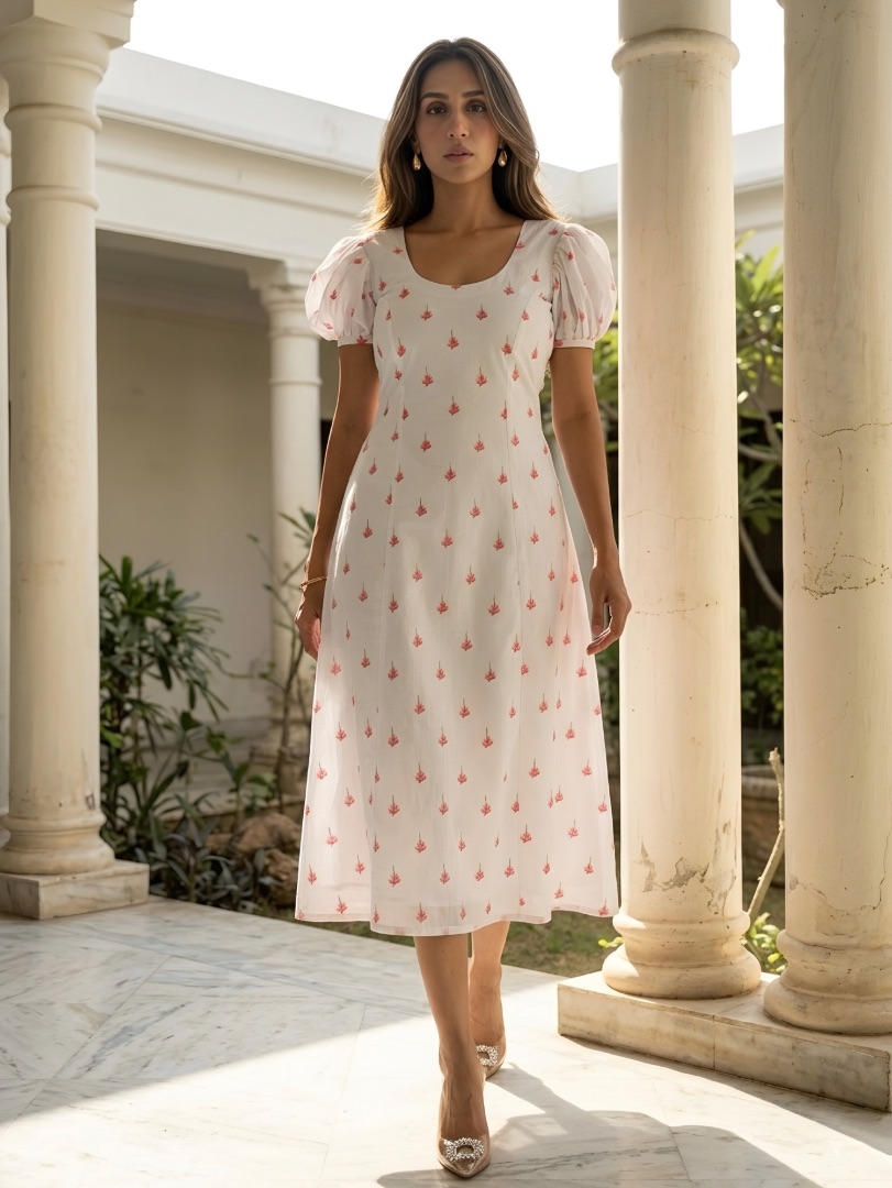 Myra Printed Dress